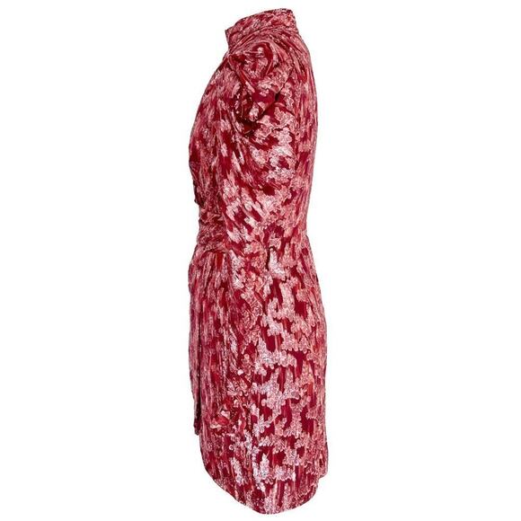 Jonathan Simkhai Pink Metallic Silk Georgette Mini Dress – Size 2 - Picture 3 of 6